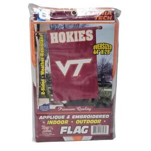 Virginia Tech Hokies NCAA Football Embroidered Double Sided Banner Flag 44"×28"